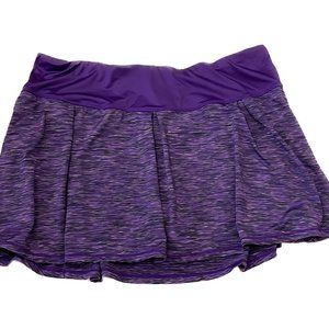 Womens FULL BEAUTY SPORT tennis skort skirt built n stretchy shorts 22 - 24